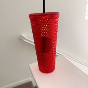 Starbucks Las Vegas UNLV College Fans Rebels Red Studded Tumbler with Straw 24oz